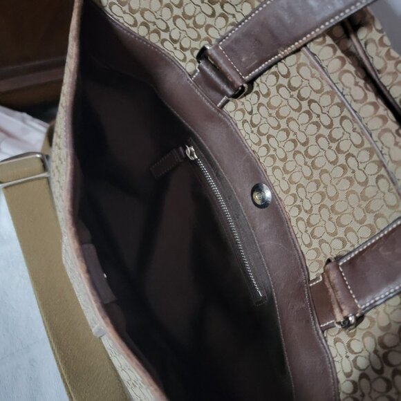 Coach Women's Laptop Signature Tote or Shoulder Bag with Leather Straps - Picture 7 of 7